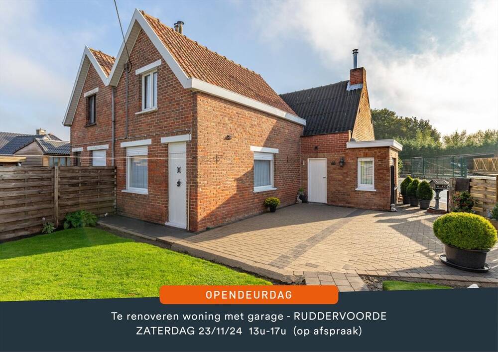 Huis te  koop in Ruddervoorde 8020 155000.00€ 2 slaapkamers 112.00m² - Zoekertje 296695